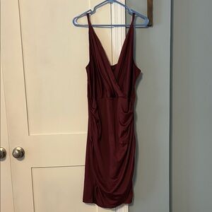 Elegant Burgundy Dress